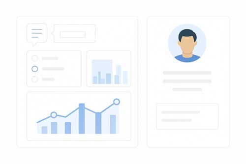 Hands using tablet with chart